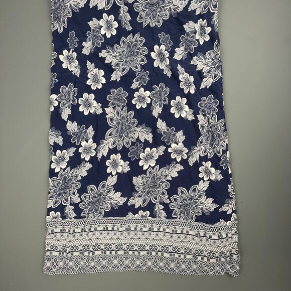 Blue Rain Navy Floral Maxi Dress Halter Neck Boho Summer Size M - Picture 4 of 7